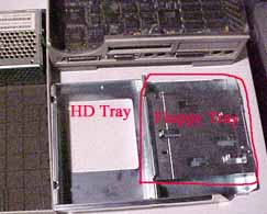 hd and floppy tray